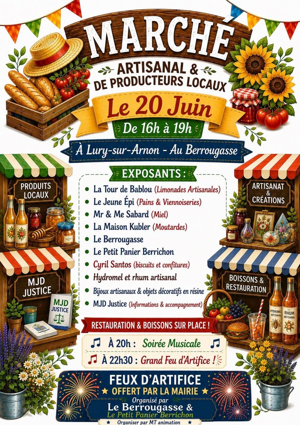 Marché artisanal et de producteurs 20 juin 2026